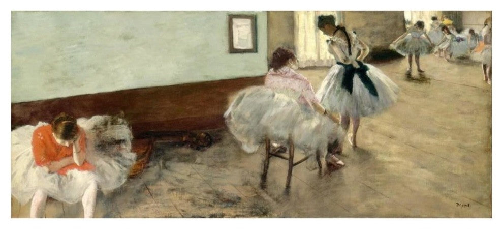 "The Dance Lesson, c. 1879" Digital Paper Print by Edgar Degas, 38"x17"