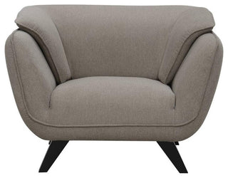 ACME Furniture Nayeli Upholstered Fabric Accent Chair with Wood Frame in Brown