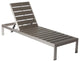 Anodized Aluminum Wheeled Lounger, Gray