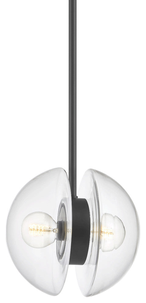 Kert 2-Light Pendant, Black Brass