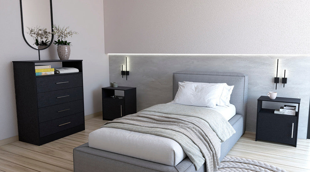 DEPOT E-SHOP Omaha 3-Piece Bedroom Set with Dresser and 2 Nightstands