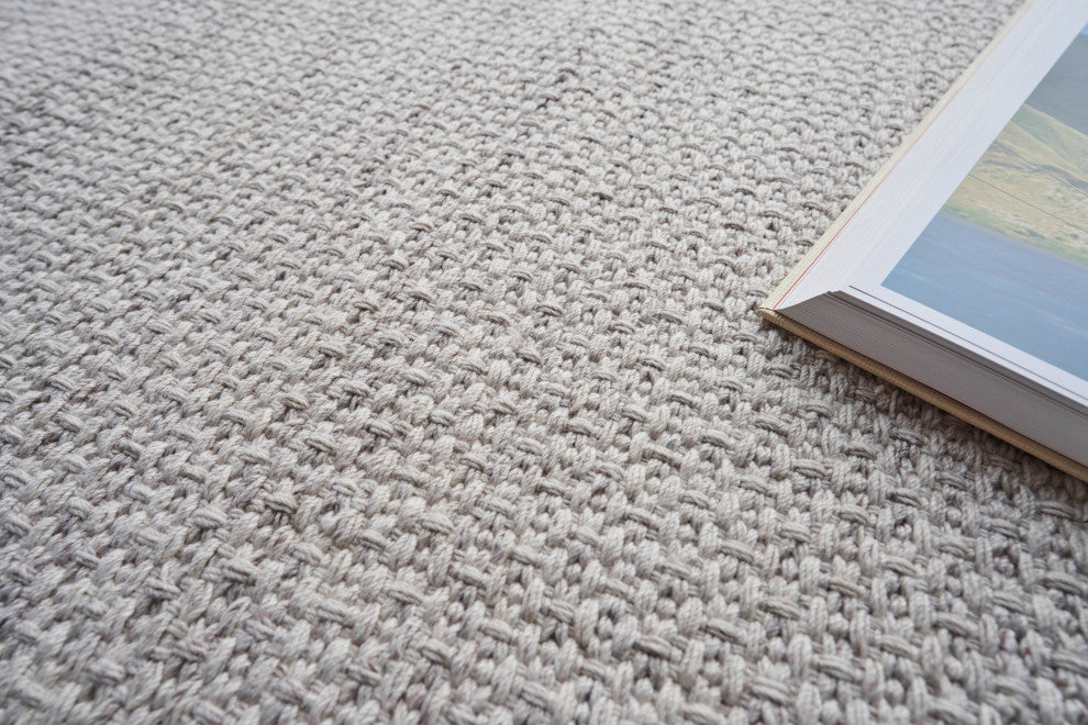Gamma Indoor/Outdoor Handmade Flatwoven PET yarn Beige Area Rug, 12'x15'