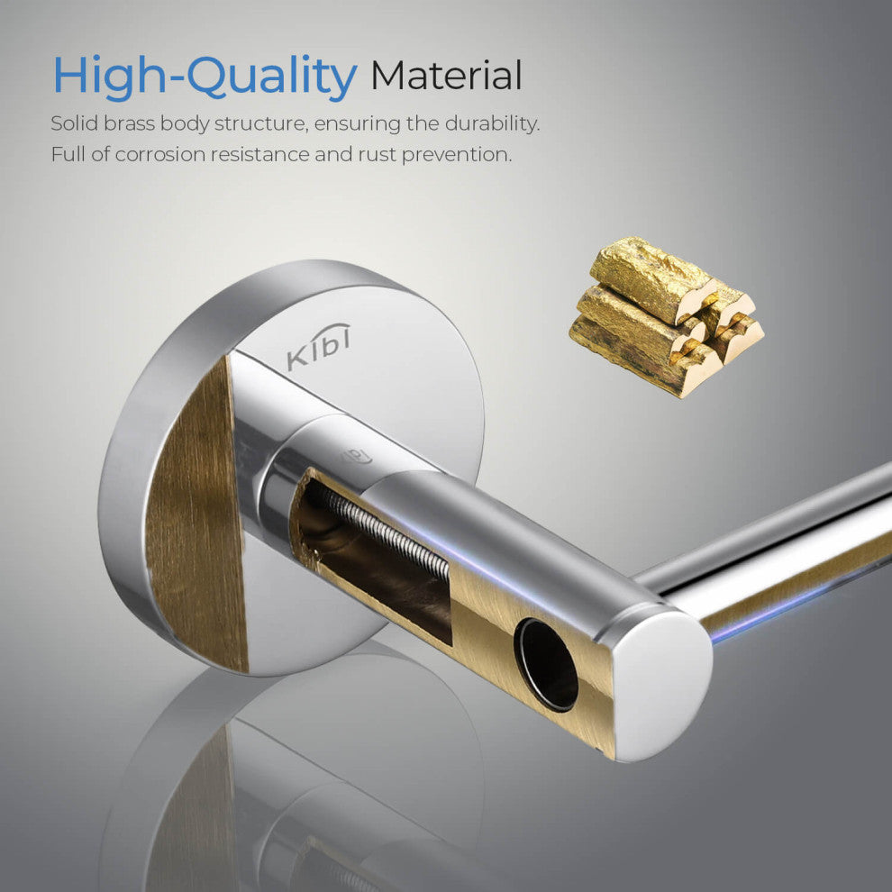 Circular 4 Piece Hardware Set, Chrome