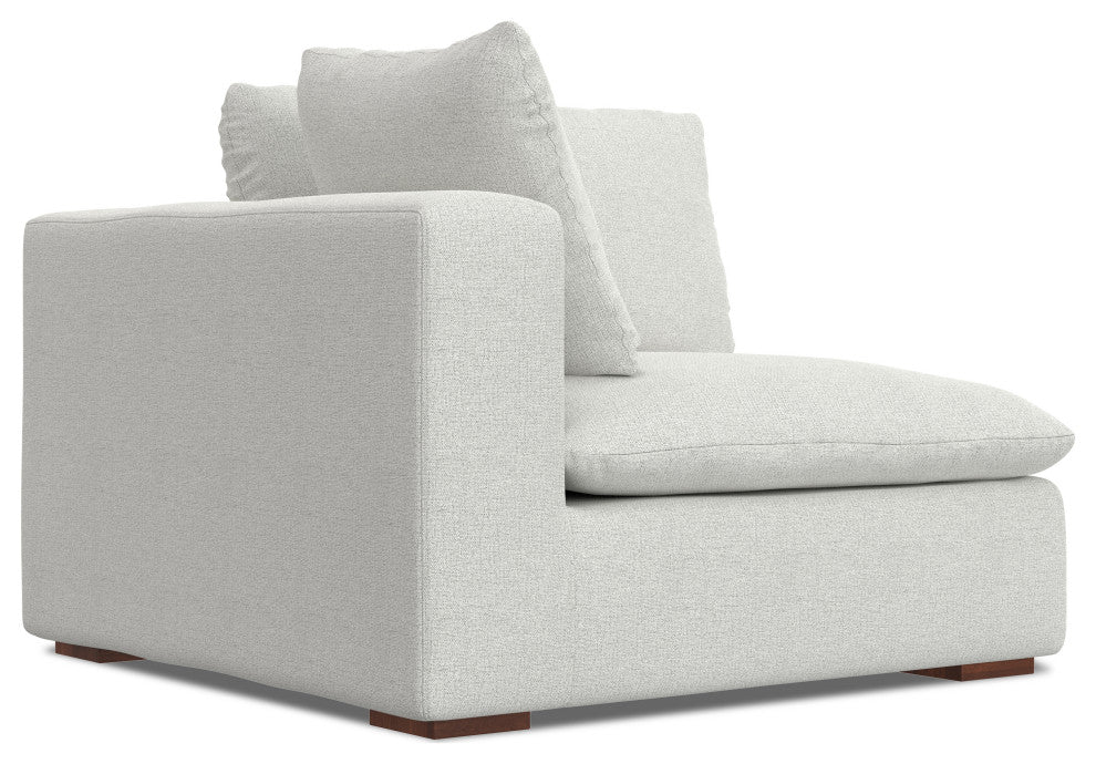 Jasmine Left-Arm Sofa Module in Performance Fabric, Cloud Gray