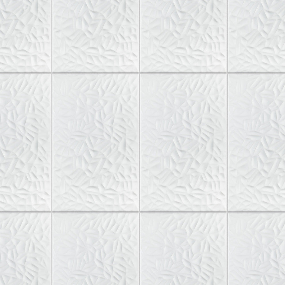 More Petal Matte White Ceramic Wall Tile