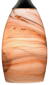 Milano 4.75" Mini Pendant Toffee Swirl Glass Oil Rubbed Bronze