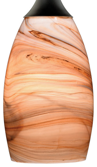 Milano 4.75" Mini Pendant Toffee Swirl Glass Oil Rubbed Bronze