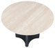 Corvina Stone And Oak Veneer Dining Table, Black, 46.5" W x 46.5" D, Round