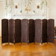 4 ft. Short Diamond Weave Fiber Room Divider Dark Mocha 8 Panel