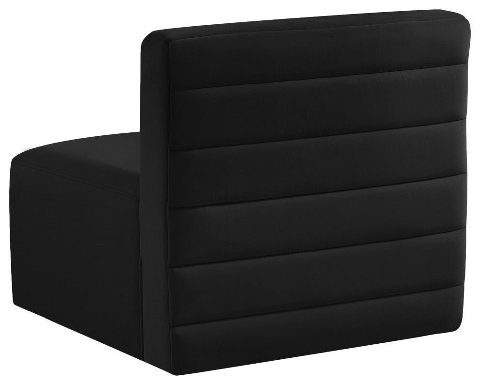 Quincy Modular Component, Black, Armless Chair