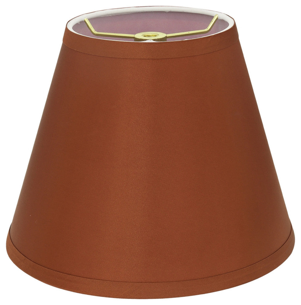 32193 Hardback Empire Shape Spider Lamp Shade, Burnt Orange, 6"x12"x9"