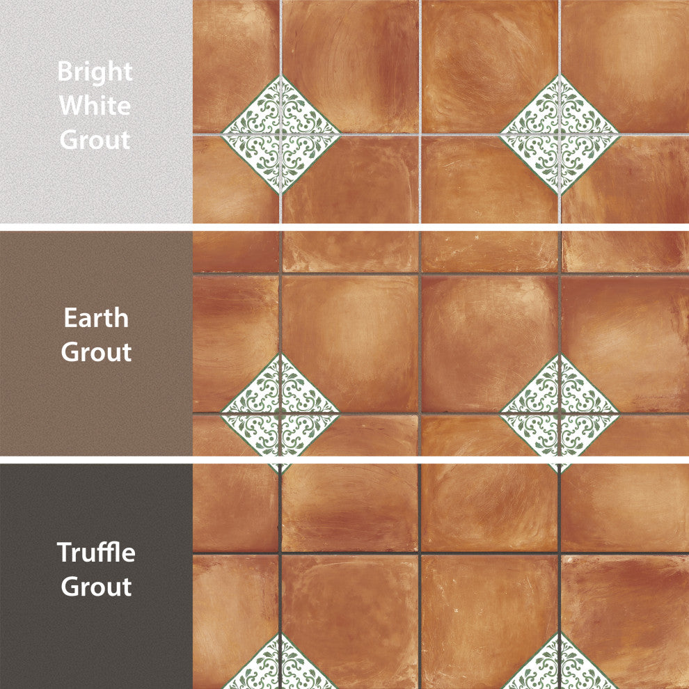 Sentier des Ocres Deco Green Porcelain Floor and Wall Tile