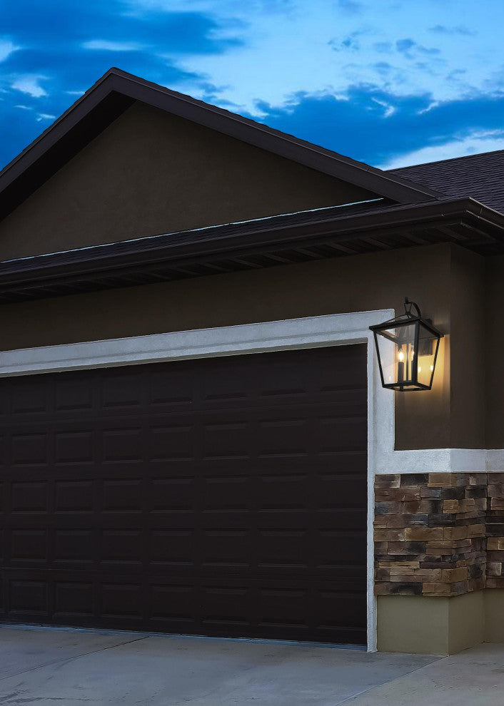 Home Living 10" Outdoor Wall Sconce, Black