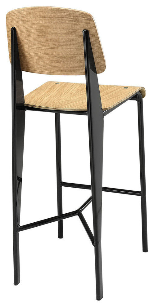 Modern Contemporary Dining Kitchen Wood Bar Stool Natural