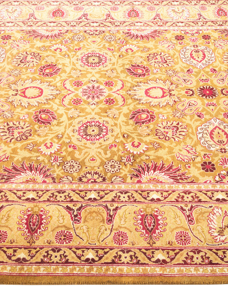 Mogul, One-of-a-Kind Hand-Knotted Area Rug Yellow, 4'3"x6'4"