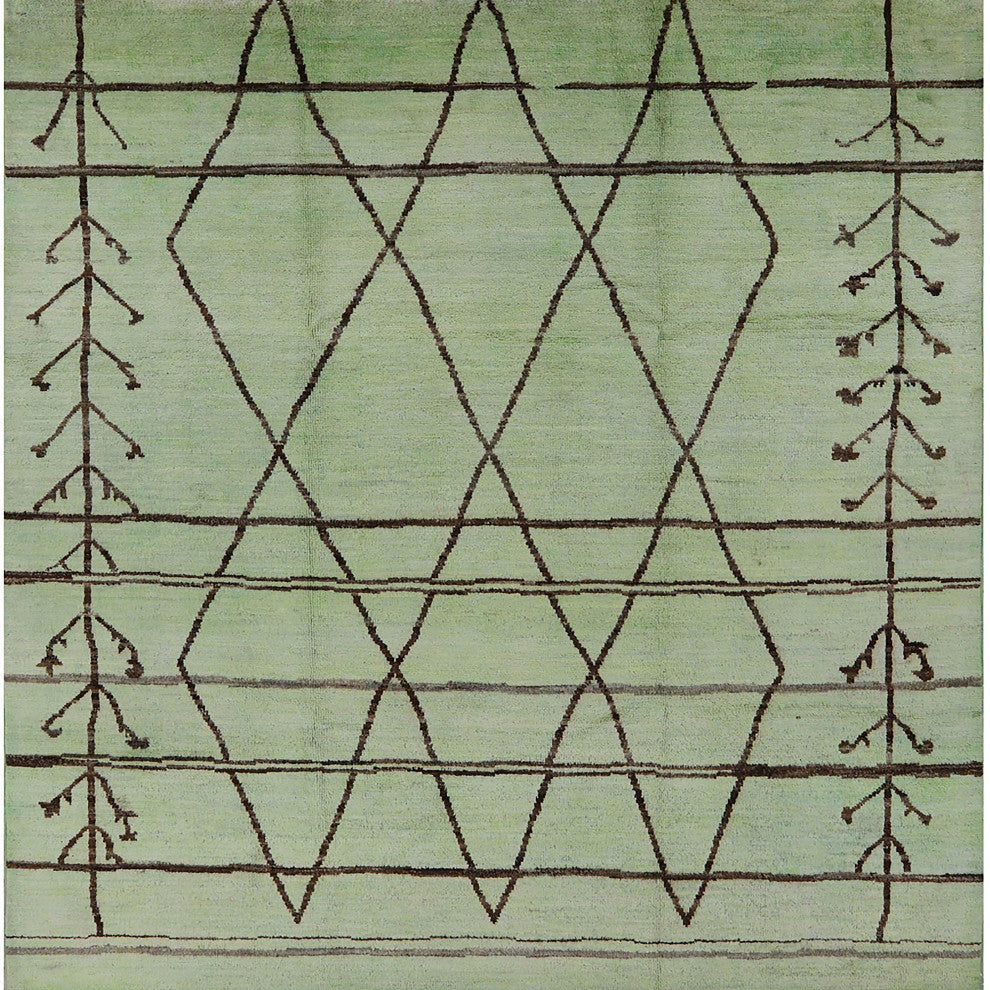 Ahgly Company Indoor Square Mid-Century Modern Area Rugs, 8' Square