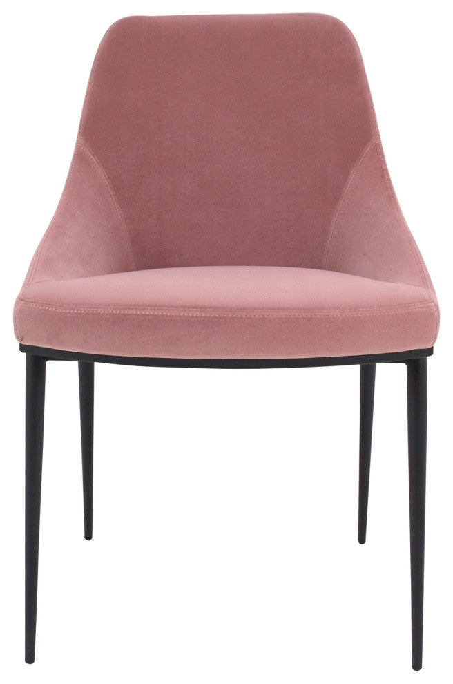 Contemporary Sedona Dining Chair Pink Velvet - M2 - Pink