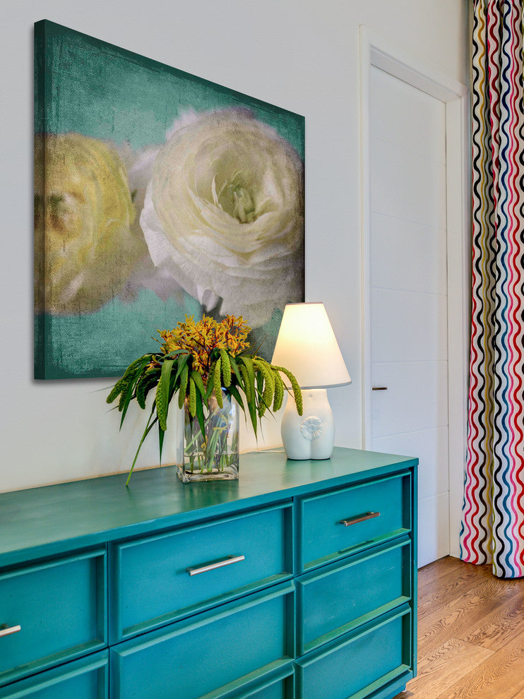 "Yellow Ranunculus" Painting Print on Canvas by Stalus