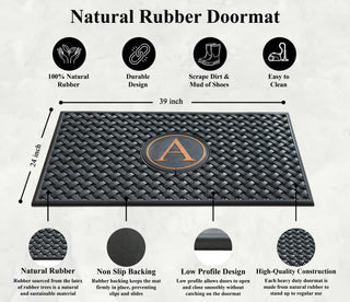 A1HC 100% Rubber Monogrammed Heavy Duty Durable Doormat 24"x39"�, A