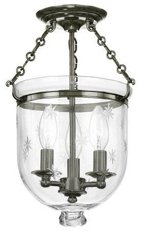 Hudson Valley 251-HN-C3, 3 Light Semi Flush