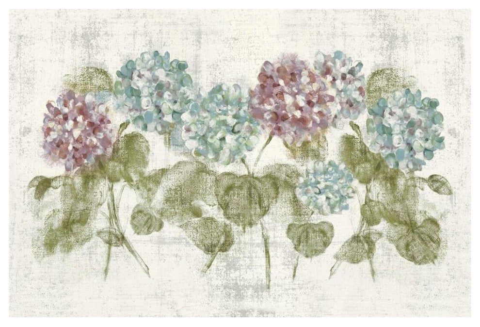 "Vibrant Row of Hydrangea No Border" Digital Paper Print by Cheri Blum, 38"x26"