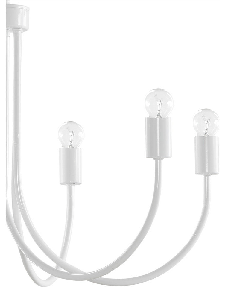 510 Design Ellie Contemporary Matte White Metal 6-Light Chandelier