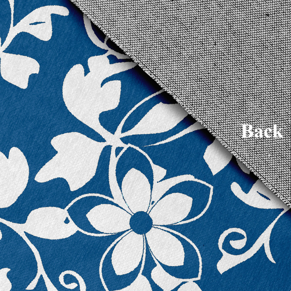 Evelyn Spring Chenille Rug, Dark Cobalt Blue, 4'x6'
