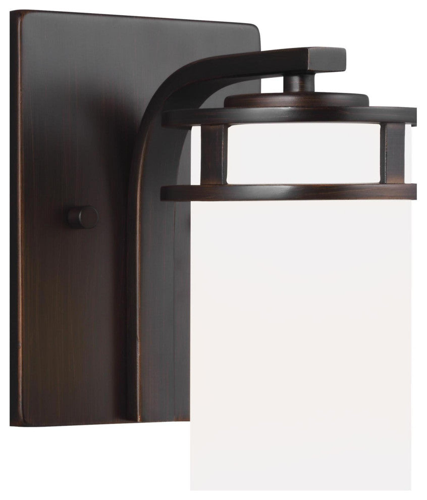 Generation Lighting 4121601EN3 Robie 8" Tall LED Bathroom Sconce - Chrome