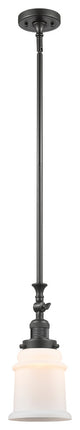 Canton 1-Light Mini Pendant, Oil Rubbed Bronze, Matte White