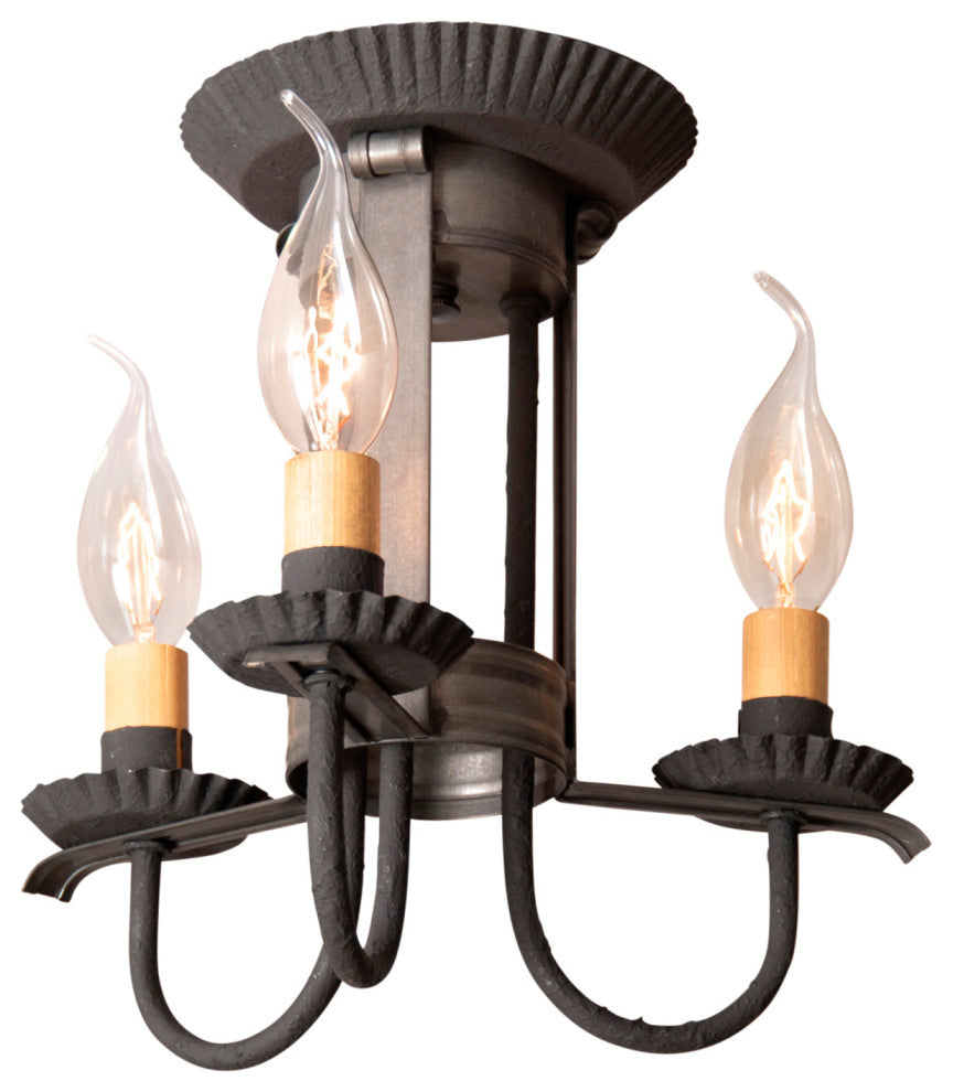 Amherst Ceiling Light, Kettle Black