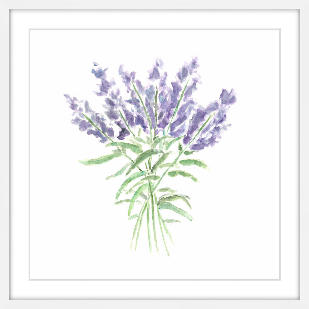 Marmont Hill, "Lavender Herbs" by Thimble Sparrow Framed Painting Print, 24x24
