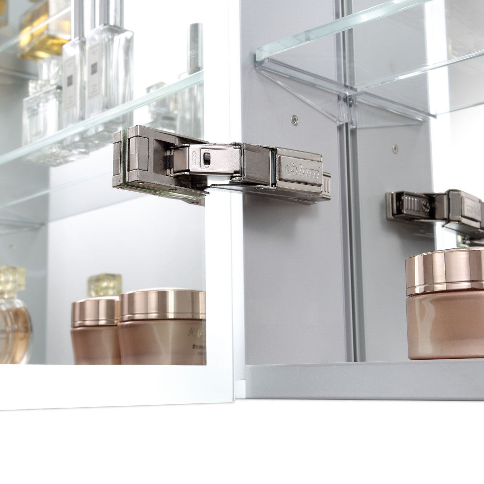 LED Mirror Medicine Cabinet With 3X, Defogger, Dimmer Outlets and USB, 20/L