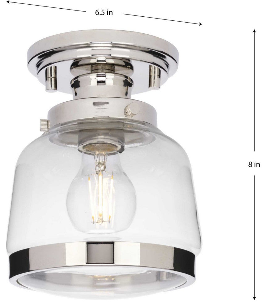 Judson Collection 1-Light Polished Chrome Semi-Flush Light