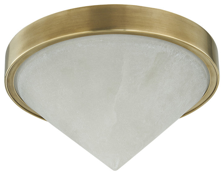 Corbett Lighting Colmar Integrated LED Flush Mount, Vintage Brass, 6"Dx3"H