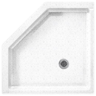 Swan 38.125x38.125x5.5 Solid Surface Shower Base, Arctic Granite