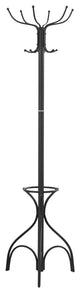 18" X 18" X 70" Black  Metal  Coat Rack