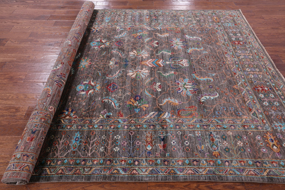 Persian Tabriz Hand Knotted Rug 6' 10" X 9' 11" Q9646