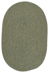 Softex Check CX16 Myrtle Green Check Traditional Area Rug, Oval 4'x6'