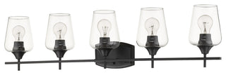 Z-Lite Joliet 5 Light Vanity, Matte Black