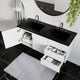 Vitality 48" Double Sink Bathroom Vanity, White Black