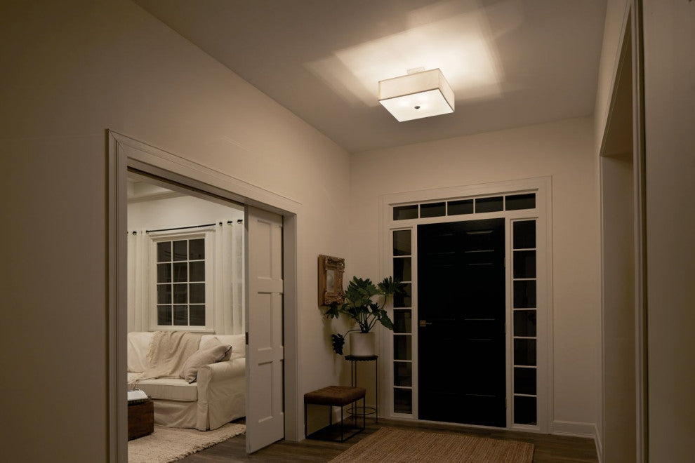 Kichler Shailene 3 Light Semi Flush Light, Brushed Nickel