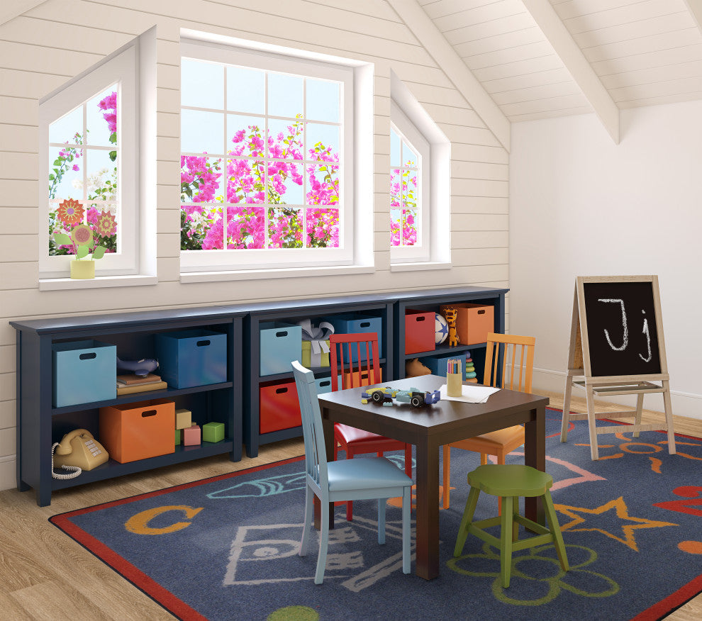 Playful Patterns Rug, Kid's Art, Chalkdust, 3'10"x5'4"