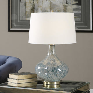 Uttermost Celinda Glass Lamp, Blue-Gray