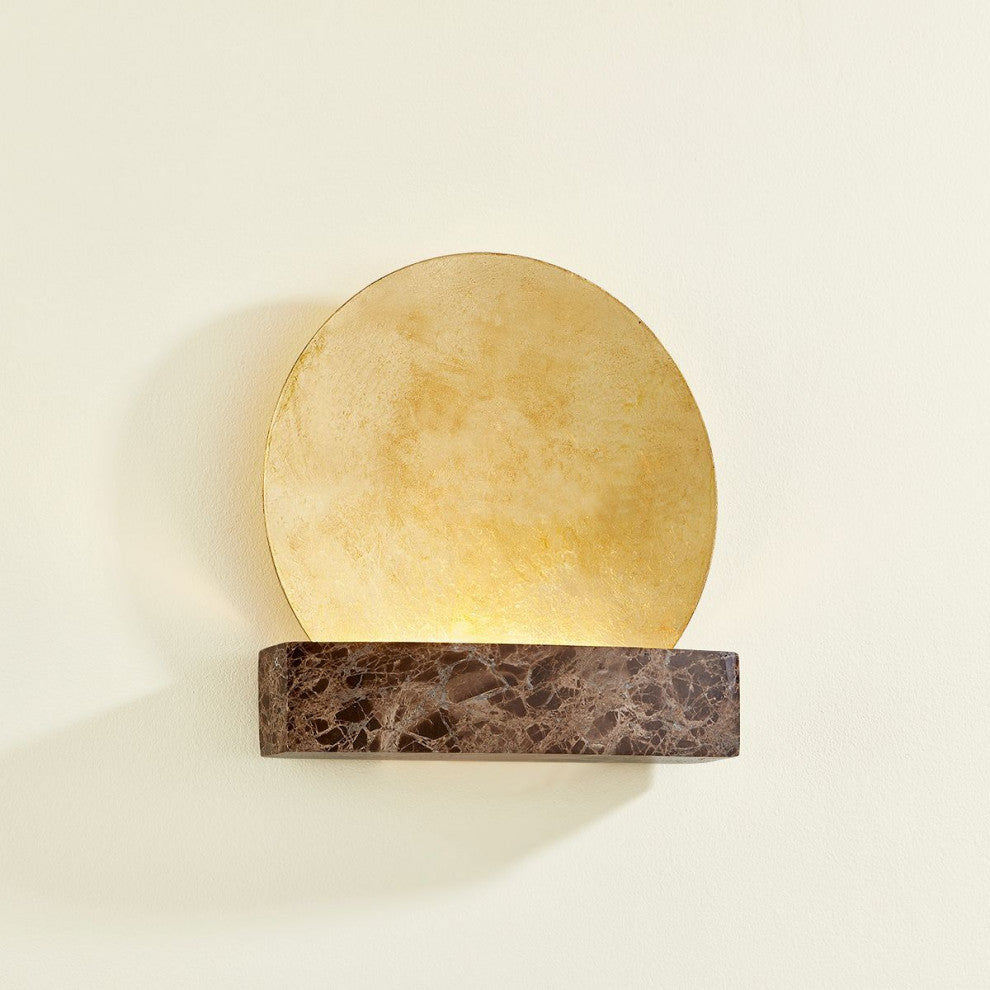 Rune Wall Sconce, Vintage Gold Leaf