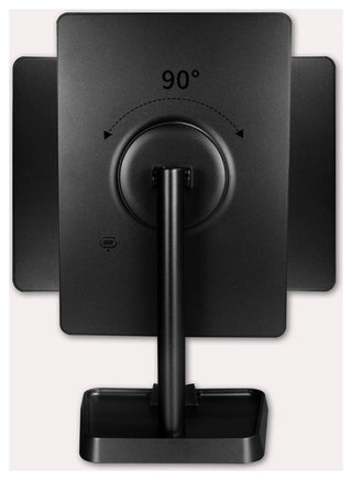 Charmed Arch Tri Tone LED Makeup Mirror with Phone Holder, Black