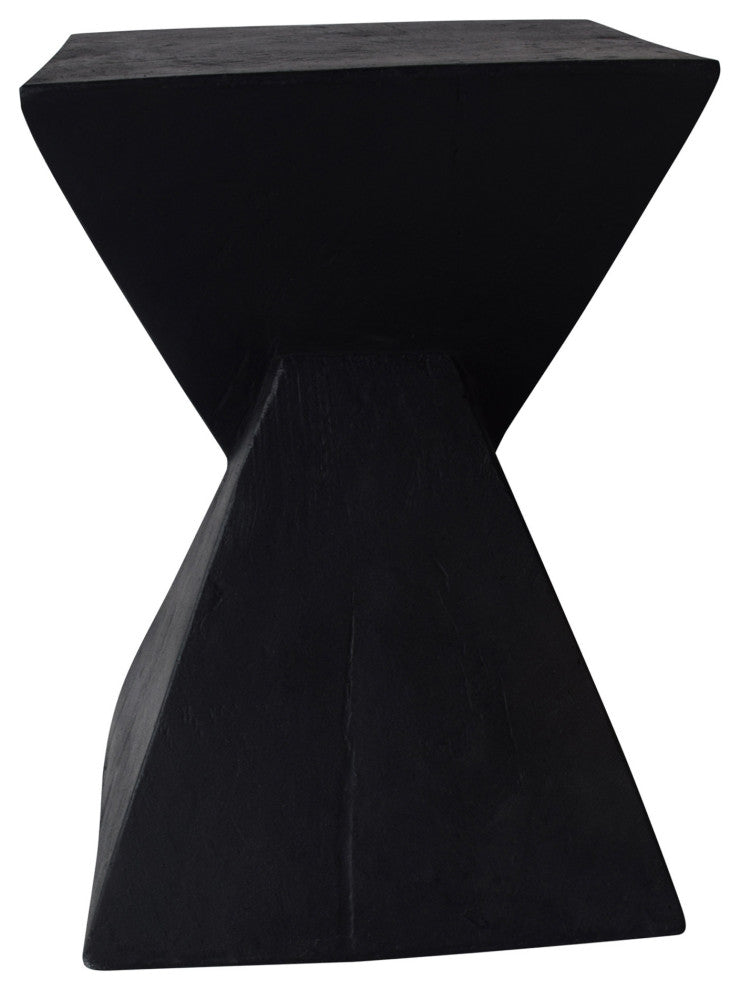 GDF Studio Jerod Indoor Lightweight Concrete Accent Table, Black