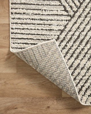Loloi II Fabian Charcoal/Ivory 18"x18" Sample Rug