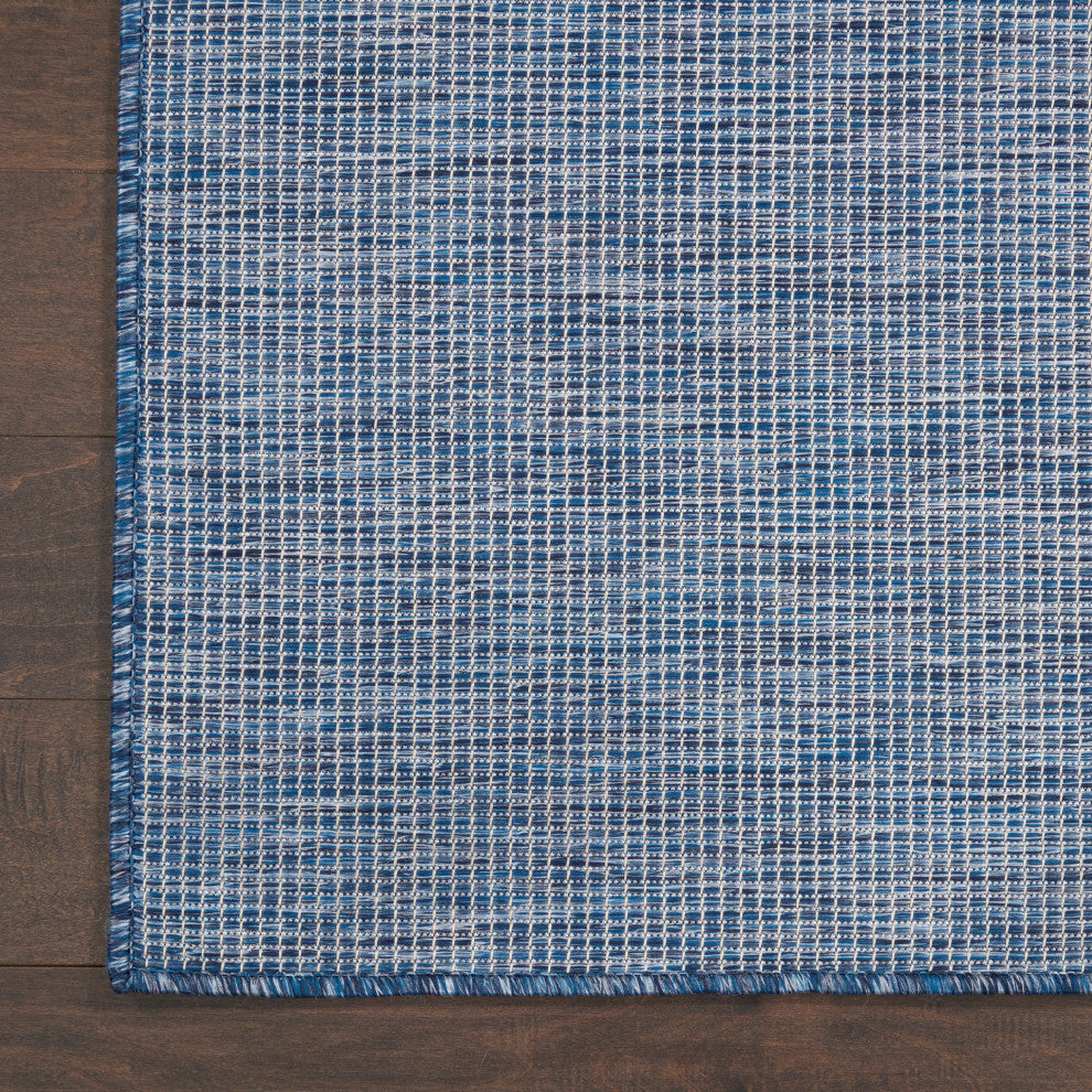 Nourison Positano Contemporary Area Rug, Navy Blue, 2'2"x10' Runner