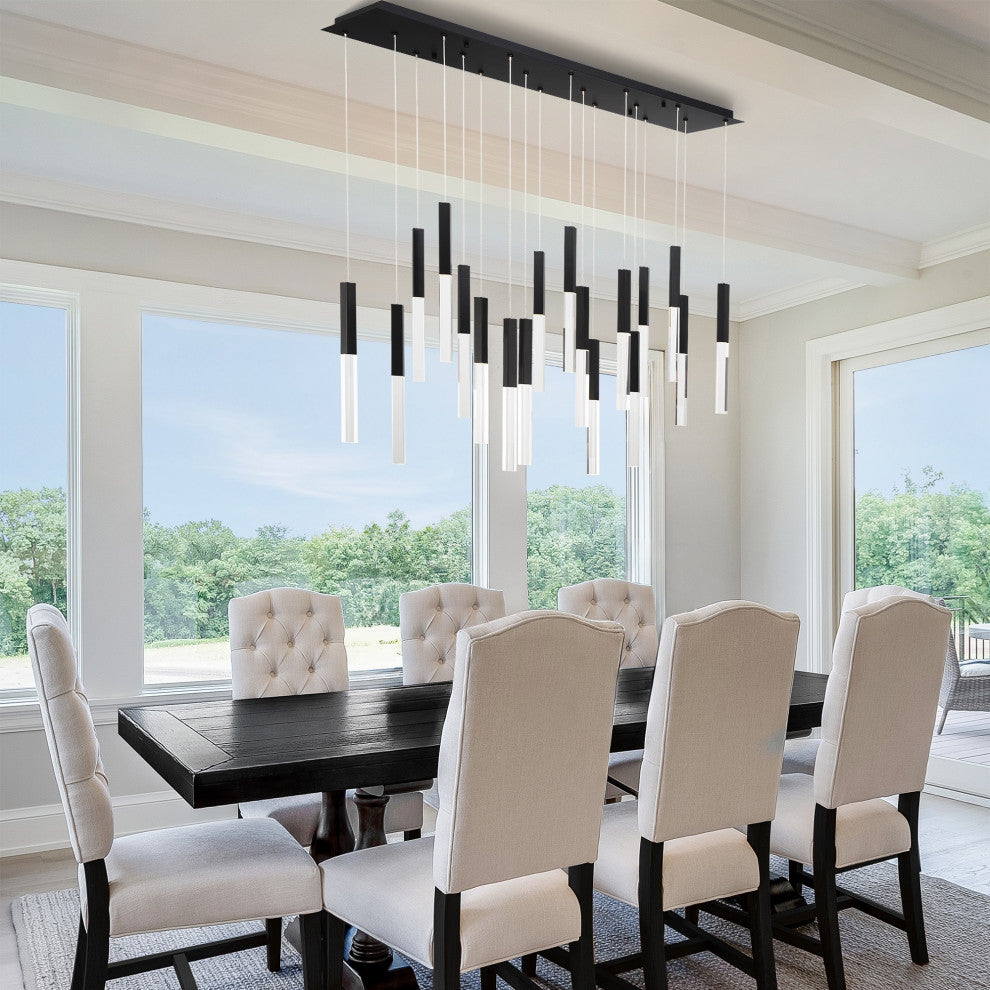Benicio 18 Light Chandelier, Black