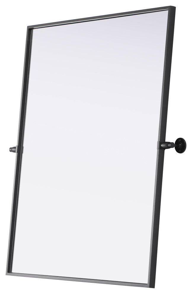 Home Living 30x36 Pivot Mirror, Black